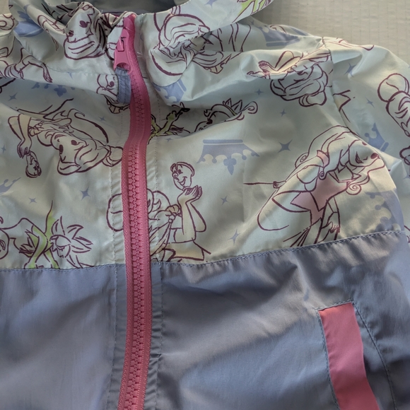 Kids Hooded Jacket with Cartoon Print - Blue and Pink - Picture 2 of 3